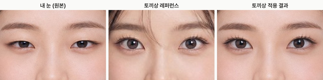 토끼상, 원본, 레퍼런스, 결과 비교