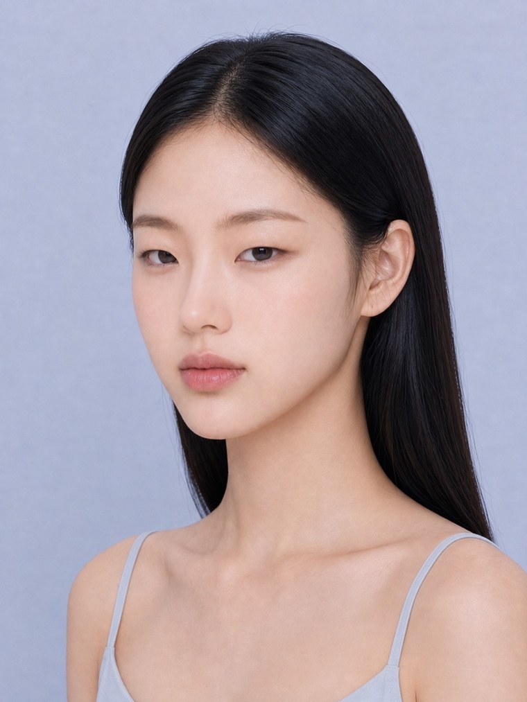 코 시술 후 — 정면에서는 그림자로만 보이던 변화가 선으로 드러납니다.