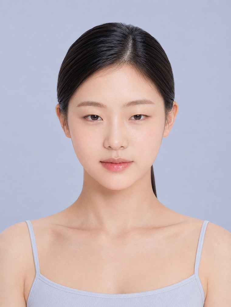 2단계 + 턱끝 — 턱끝 길이까지 줄였습니다.